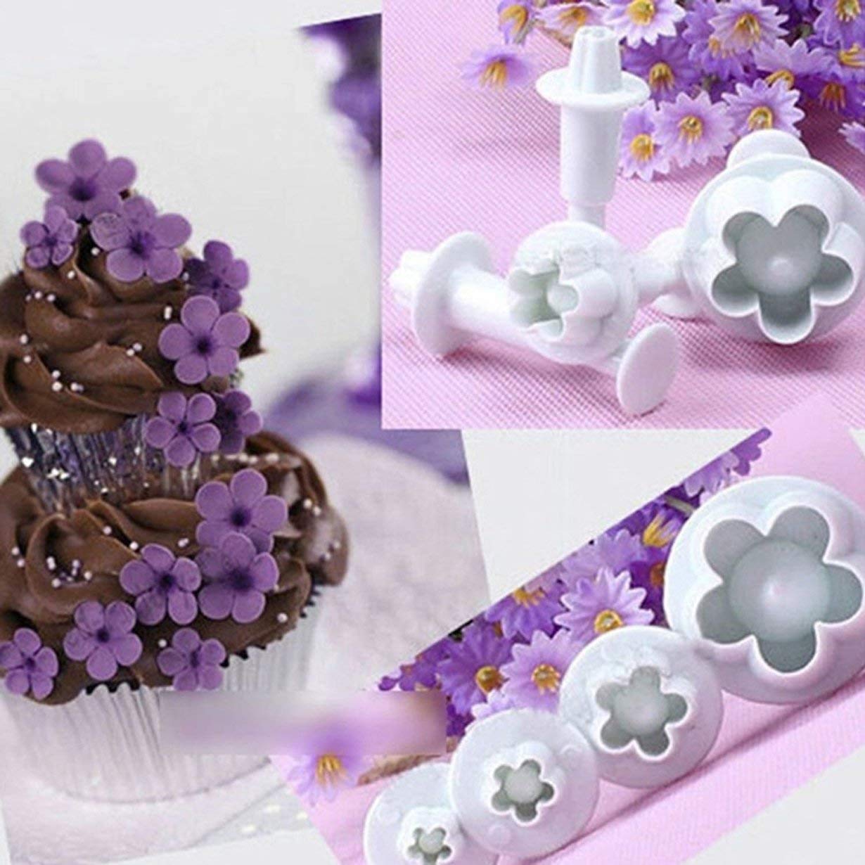 Zollyss Flower Fondant Cake Sugarcraft Decorating Kit Combos (Cookie Cutter) Set Of 33